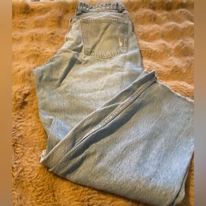 Zara size 12 raw ham distressed woman’s jeans